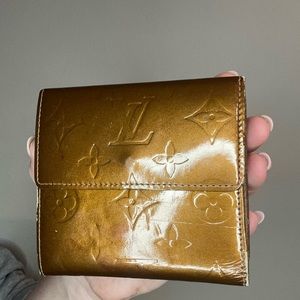 LV VERNIS BRONZE DOUBLE SNAP WALLET